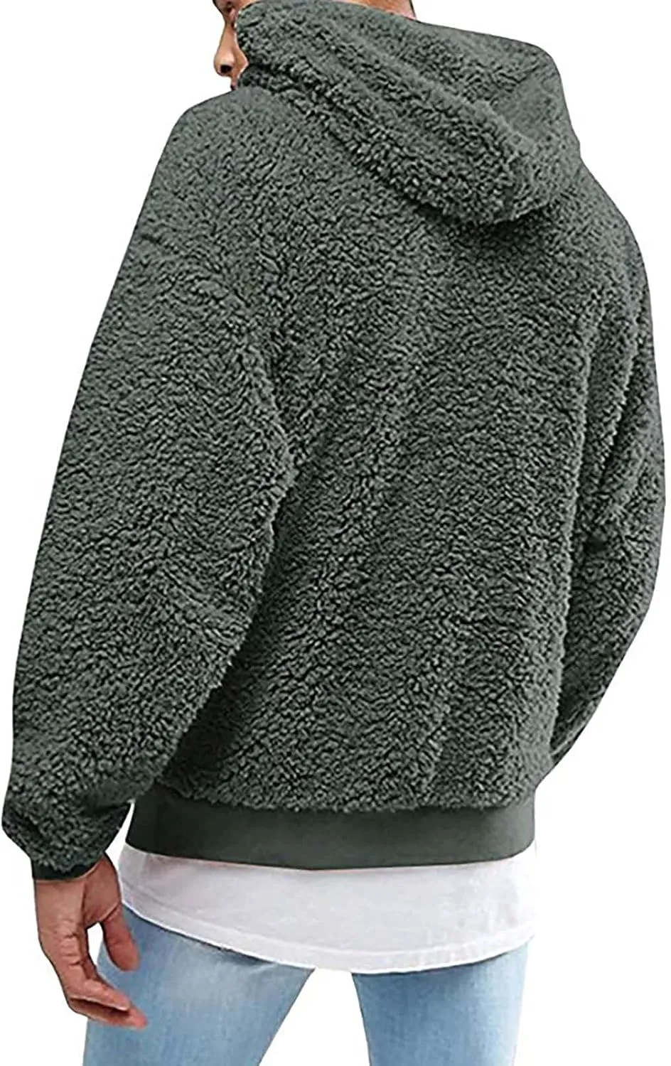 Mens Long Sleeve Hoodies Men's Casual Hoodie Sweatshirt Jacket Plush Sweater Top Lightweight Hoodies for Men