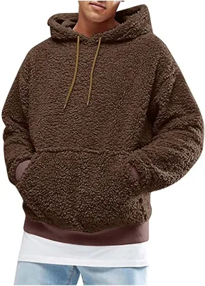 Mens Long Sleeve Hoodies Men's Casual Hoodie Sweatshirt Jacket Plush Sweater Top Lightweight Hoodies for Men