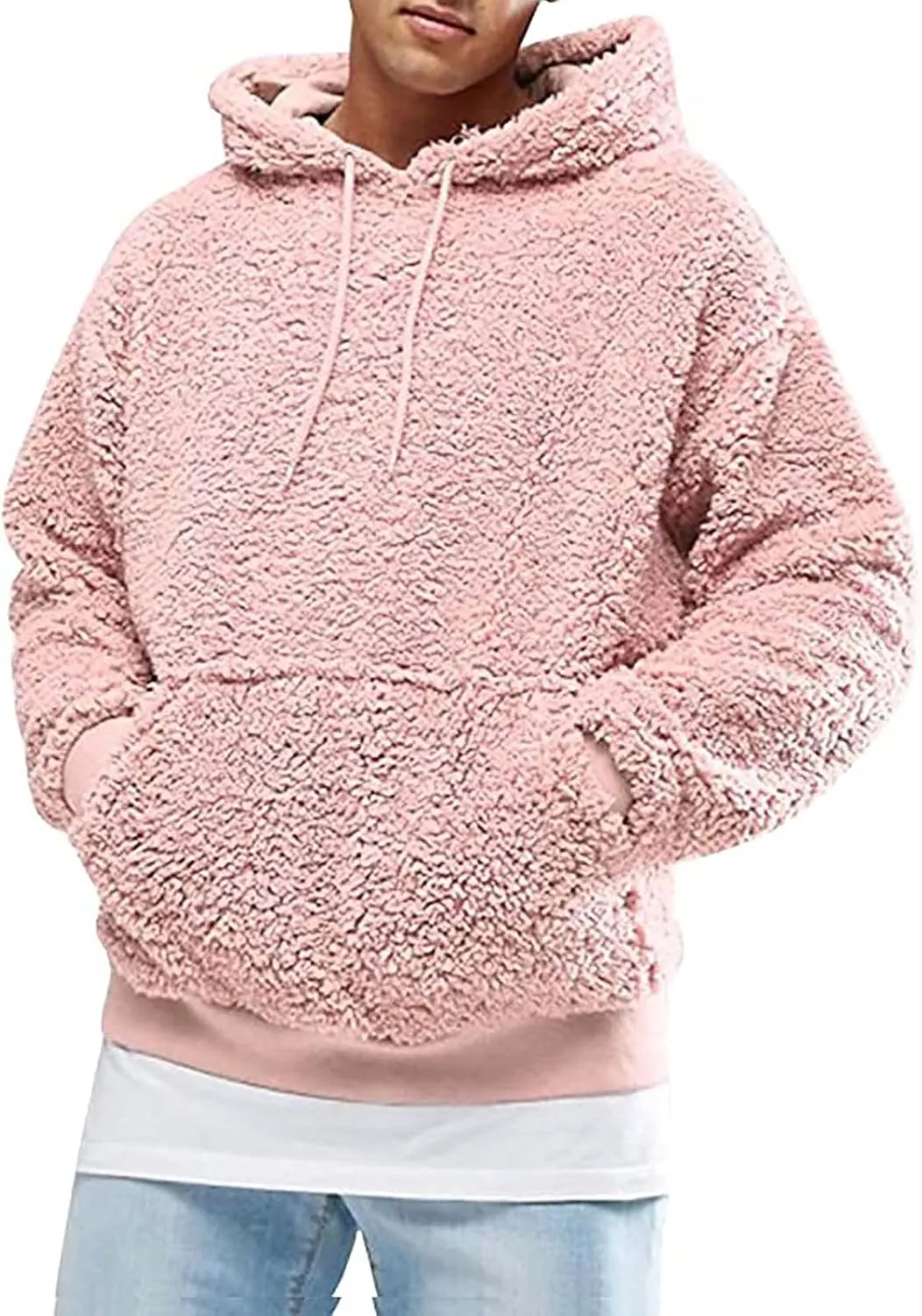 Mens Long Sleeve Hoodies Men's Casual Hoodie Sweatshirt Jacket Plush Sweater Top Lightweight Hoodies for Men