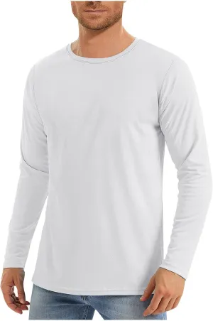 Men's Long Sleeve Shirts Fashion UPF 50  UV Sun Protection Athletic Shirts for Hiking Running Workout Rash Guard