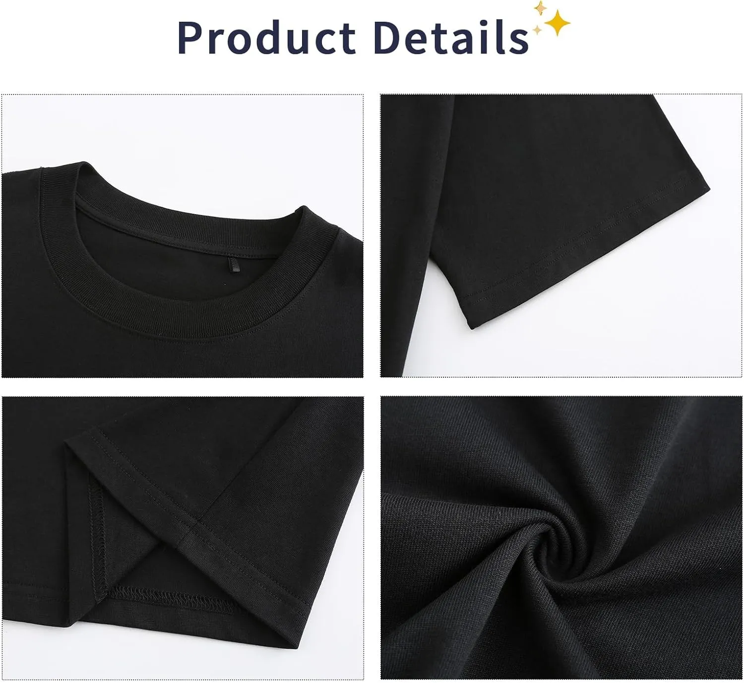 Men's Oversized T-Shirts Heavyweight Cotton Tee Crew Neck Short Sleeve T Shirts Loose Fit Basic Essential Soft Classic Tees