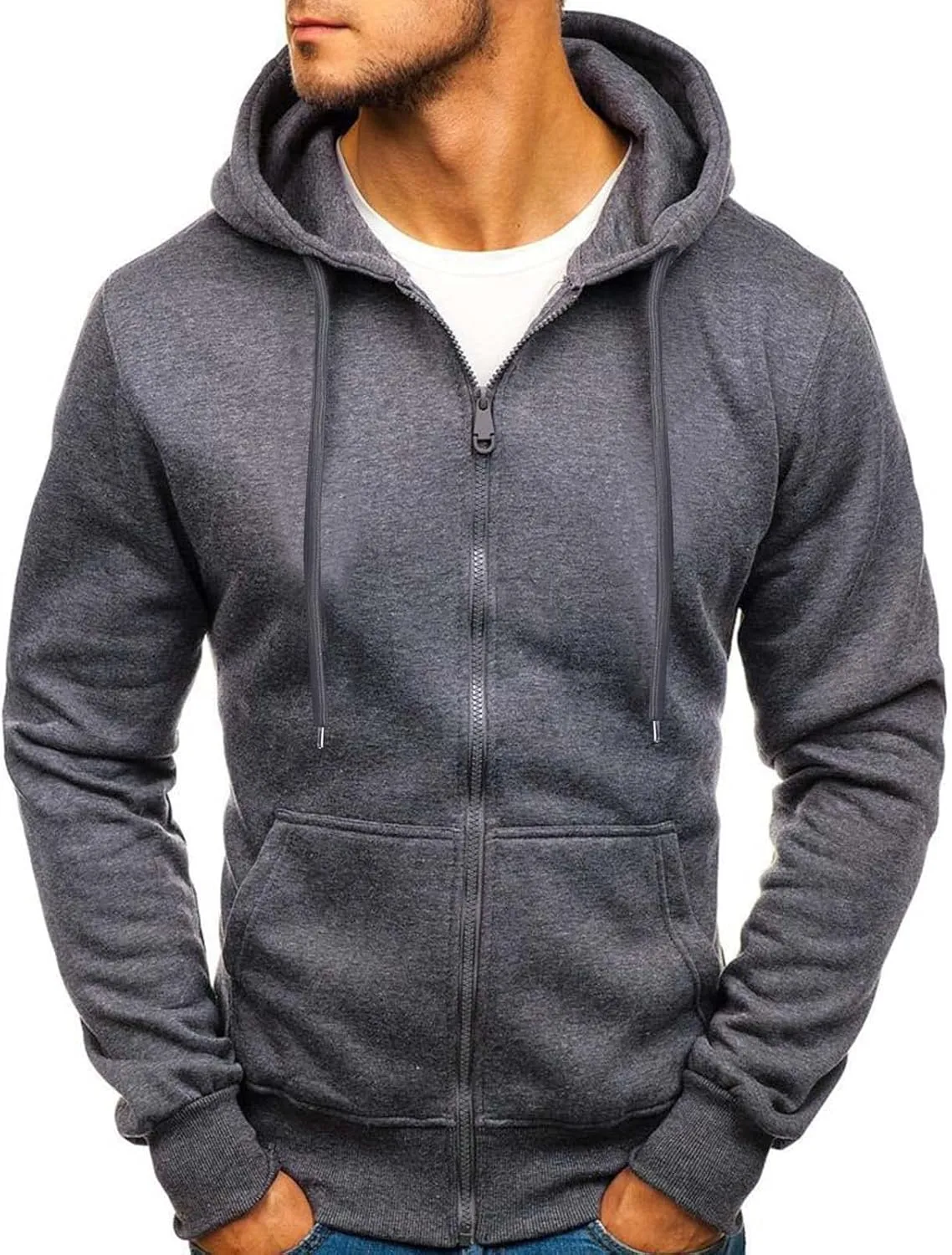 Men's Pullover Hoodies Mens Casual Zipper Hoodie Splicing Large Size Sweater Jacket Long Sleeve Drawstring Casual