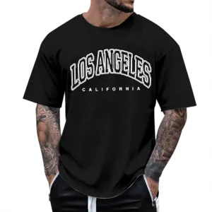 Men's Shirts Breathable Short Sleeve Printed Regular Fit Outdoor Workout Tees True Comfort Stylish Tops