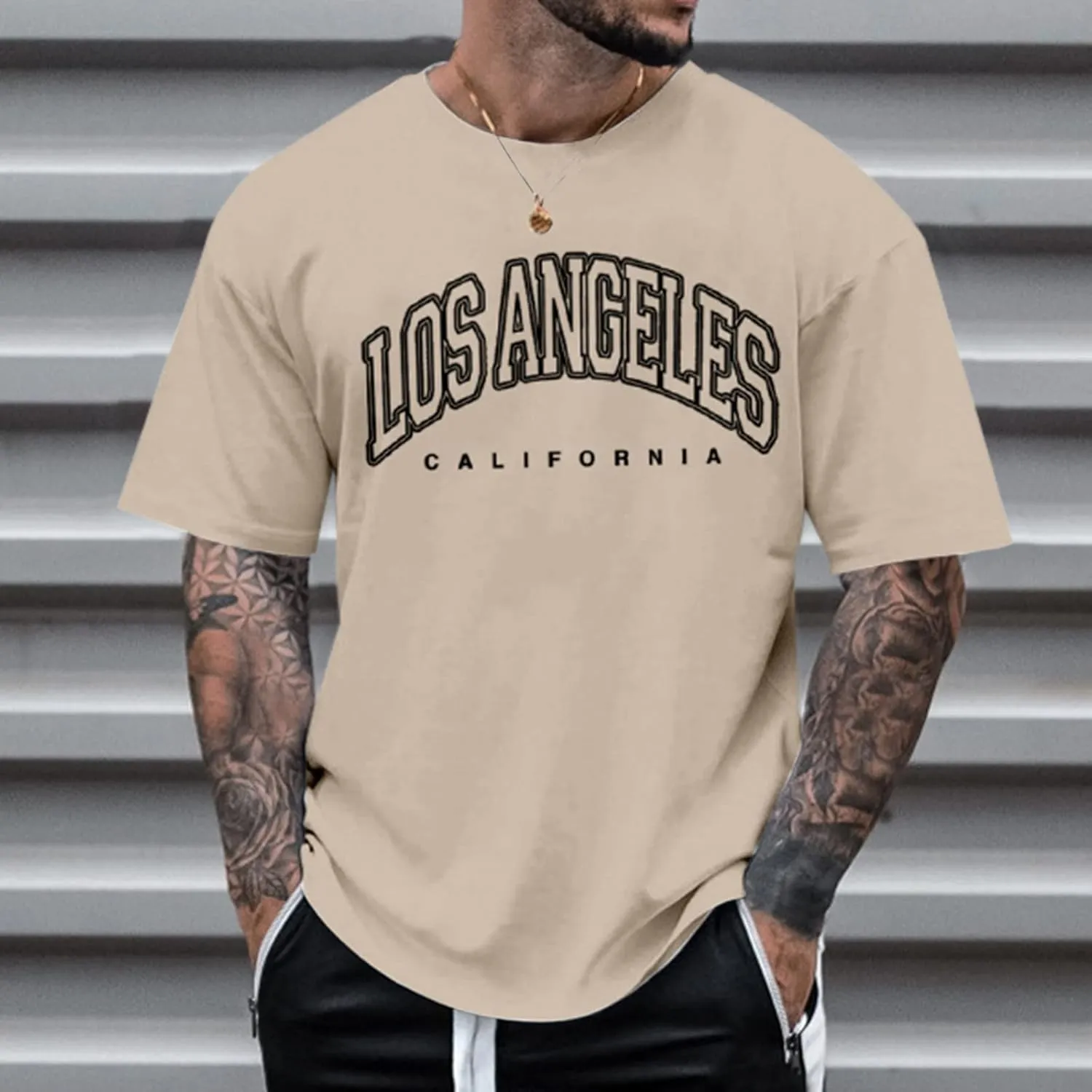 Men's Shirts Breathable Short Sleeve Printed Regular Fit Outdoor Workout Tees True Comfort Stylish Tops