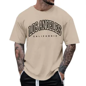 Men's Shirts Breathable Short Sleeve Printed Regular Fit Outdoor Workout Tees True Comfort Stylish Tops