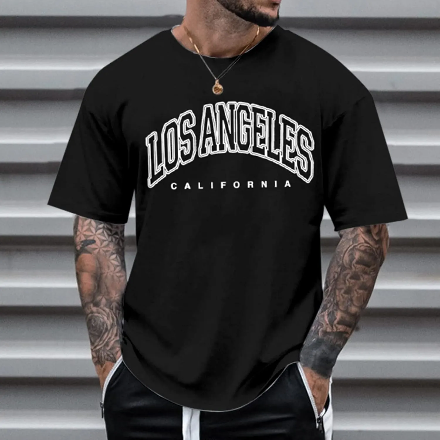 Men's Shirts Breathable Short Sleeve Printed Regular Fit Outdoor Workout Tees True Comfort Stylish Tops