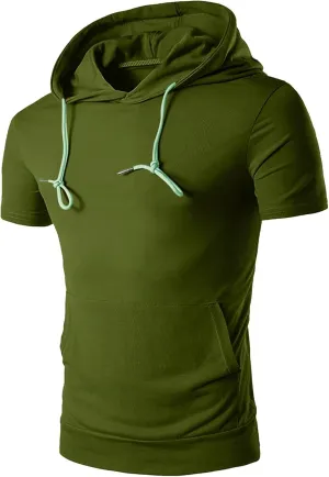Men's Sleeveless Hoodie Shirts with Face Mask Turtleneck Compression Tank Tops Workout Gym Running Base Layer Sportswear