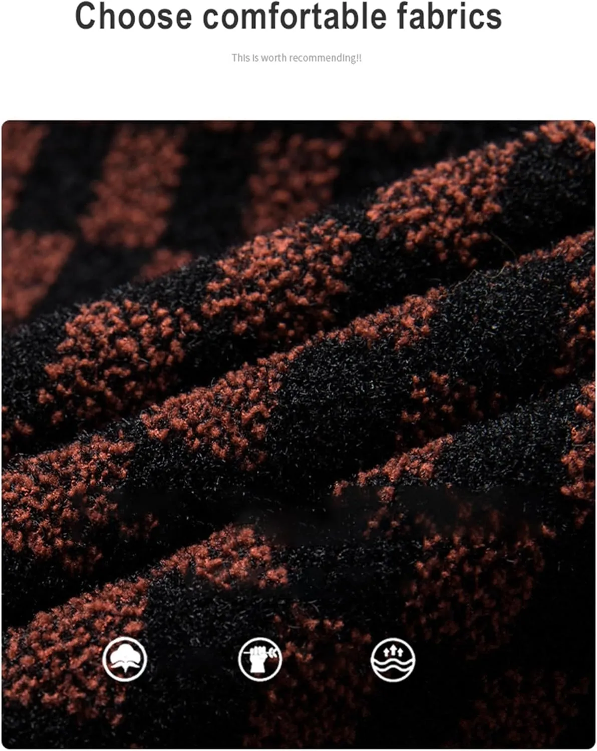 Mens Sleeveless Sweater Vests Check V-Neck Knitwear Pullover Button Down Cardigan Vest with Pockets