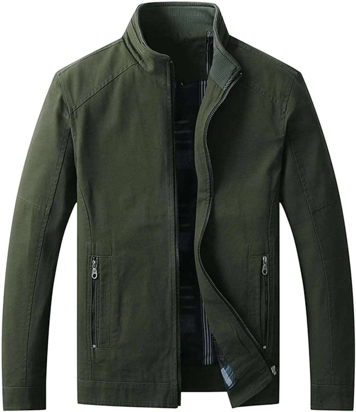 Men's Slim Fit Lightweight Softshell Flight Bomber Jacket Coats Business Casual Full Zip Lightweight Outwear Jackets