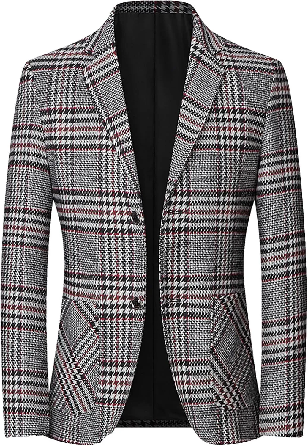 Men's Suit JacketsCasual Long Sleeve Loose Fit Business Blazer Vintage Classic Fit Lightweight Sport Coat Blazer
