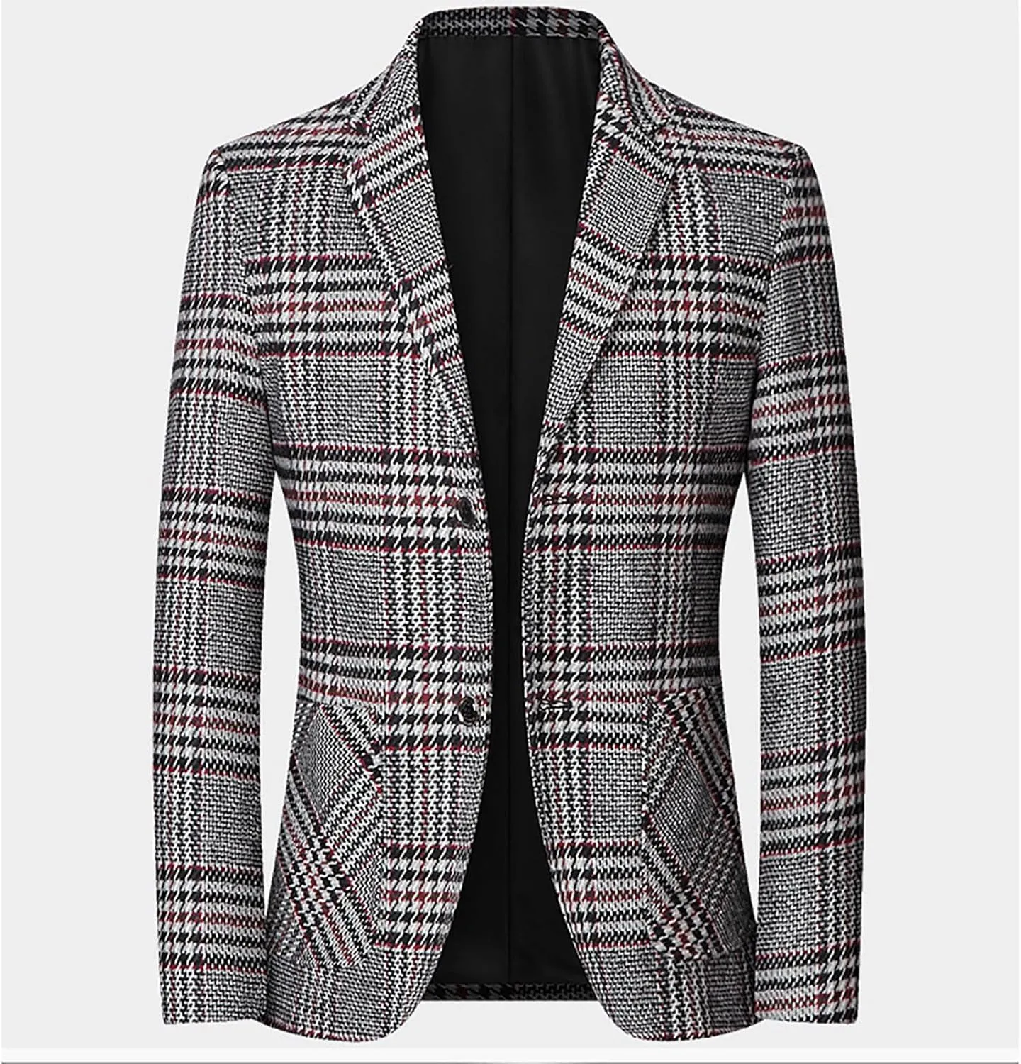 Men's Suit JacketsCasual Long Sleeve Loose Fit Business Blazer Vintage Classic Fit Lightweight Sport Coat Blazer