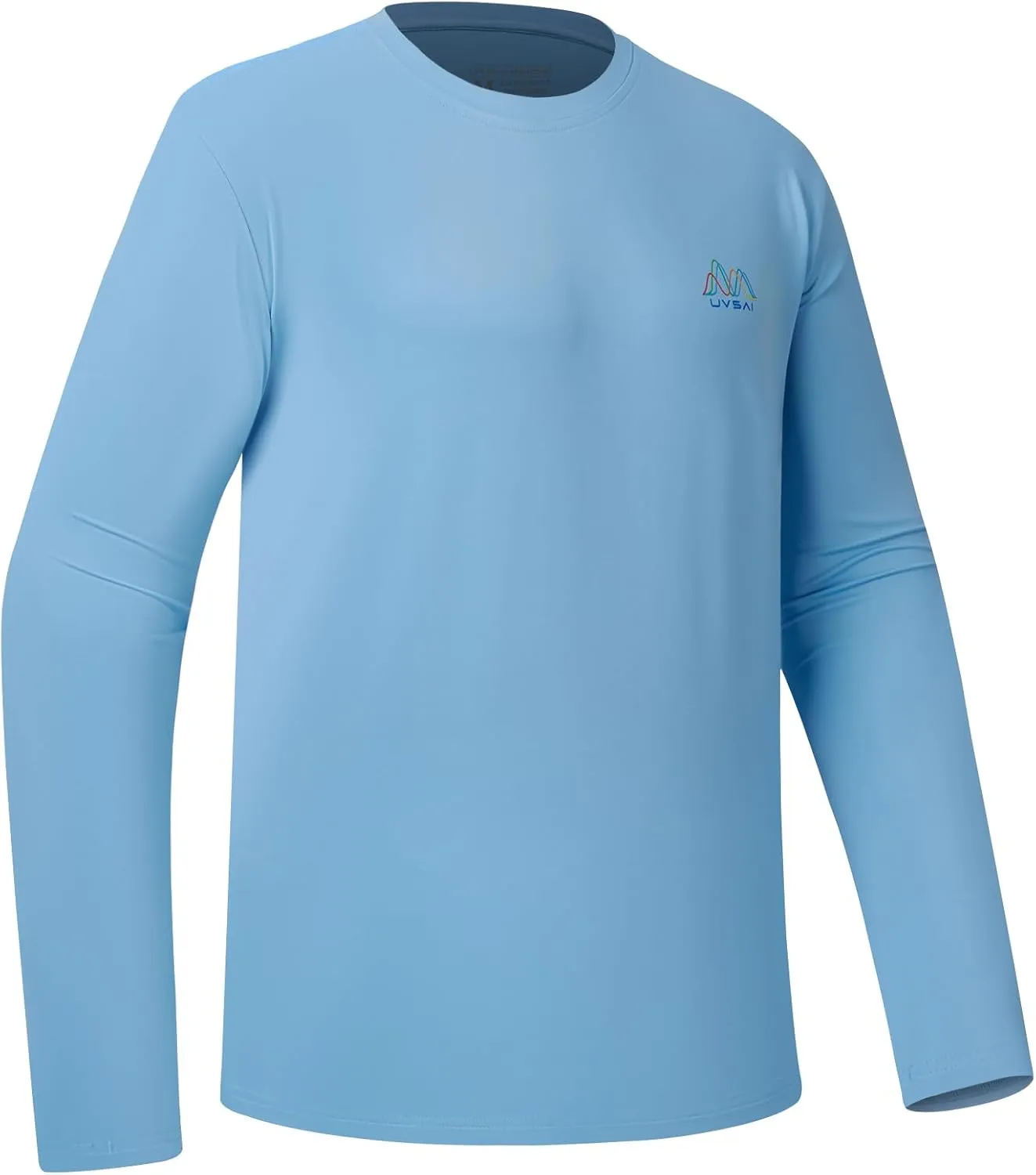 Men’s UPF 50  Long Sleeve Performance T-Shirts Permanent UV Protective Quick Dry for Everyday Hiking Fishing Beach