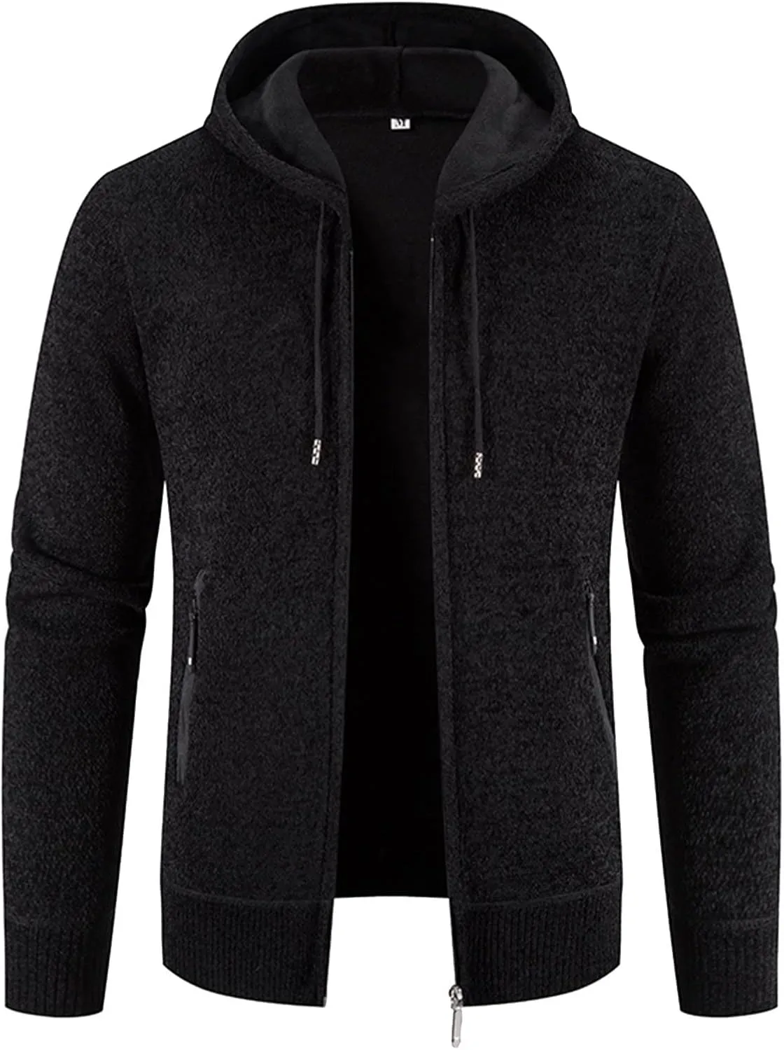 MIDOO Lightweight Golf Rain Jacket Men Lightweight Fleece Thermal Running Sweatshirts Sports Hooded Jacket with Zip Pockets