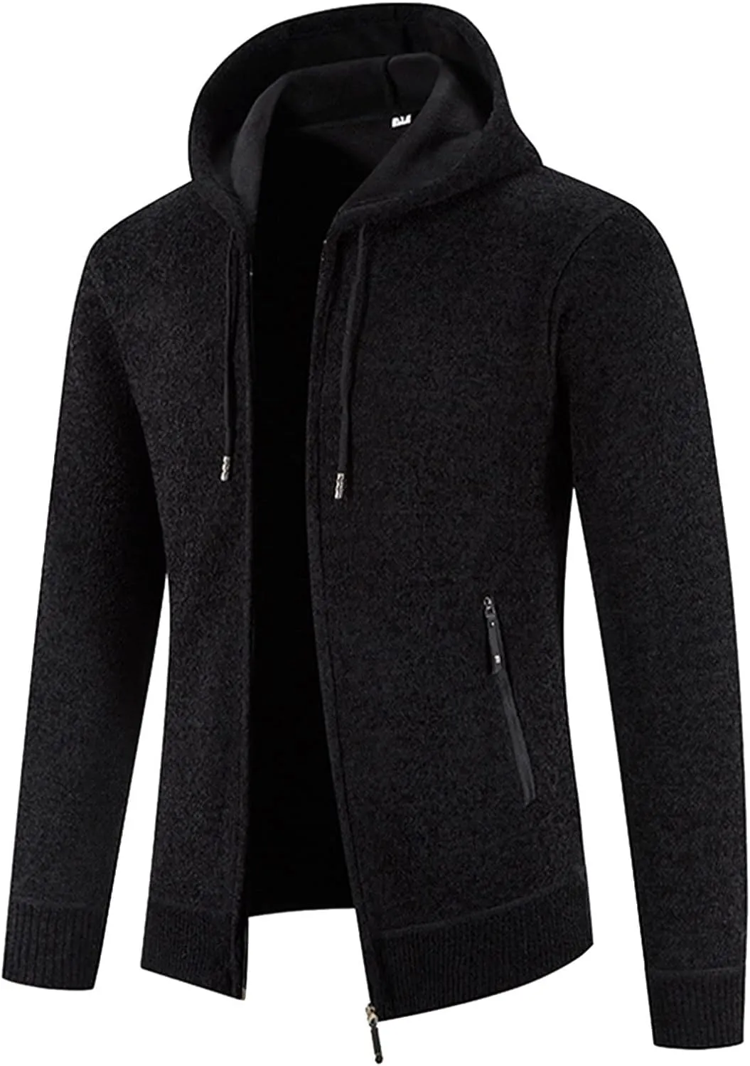 MIDOO Lightweight Golf Rain Jacket Men Lightweight Fleece Thermal Running Sweatshirts Sports Hooded Jacket with Zip Pockets