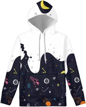 Mumeson Mens Novelty Hoodies Casual Hooded Sweatshirts Long Sleeves Athletic Sweatshirt Pullover Hoodies S-6XL