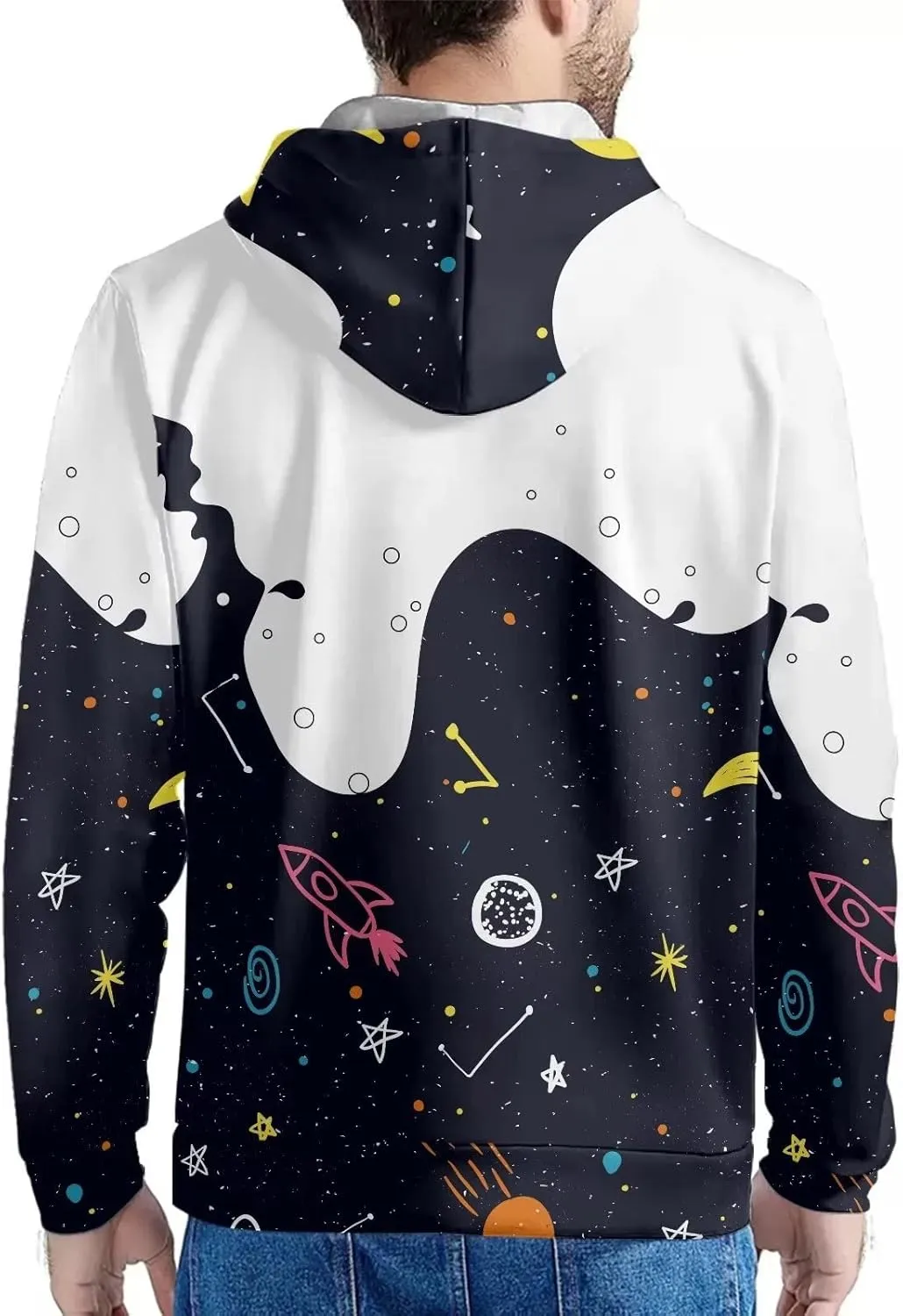 Mumeson Mens Novelty Hoodies Casual Hooded Sweatshirts Long Sleeves Athletic Sweatshirt Pullover Hoodies S-6XL