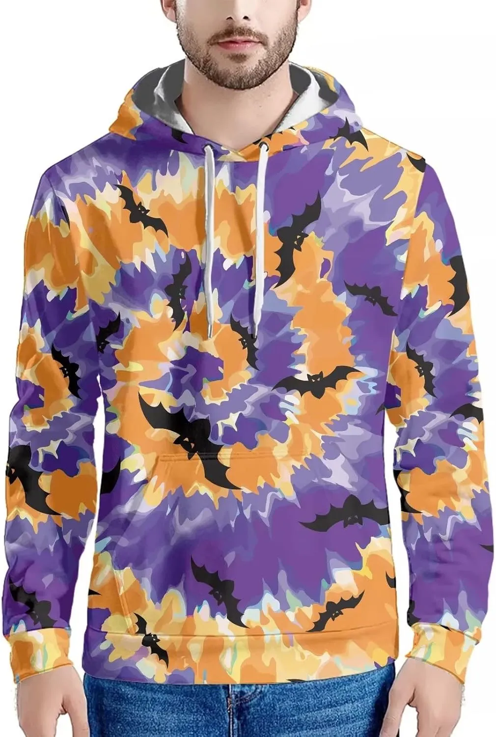 Mumeson Mens Novelty Hoodies Casual Hooded Sweatshirts Long Sleeves Athletic Sweatshirt Pullover Hoodies S-6XL