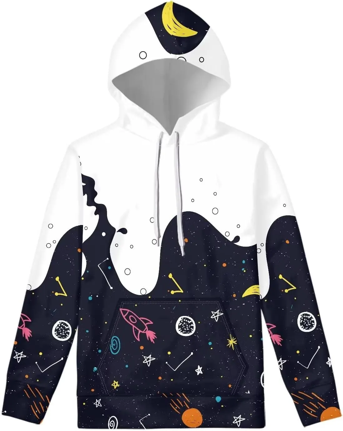 Mumeson Mens Novelty Hoodies Casual Hooded Sweatshirts Long Sleeves Athletic Sweatshirt Pullover Hoodies S-6XL