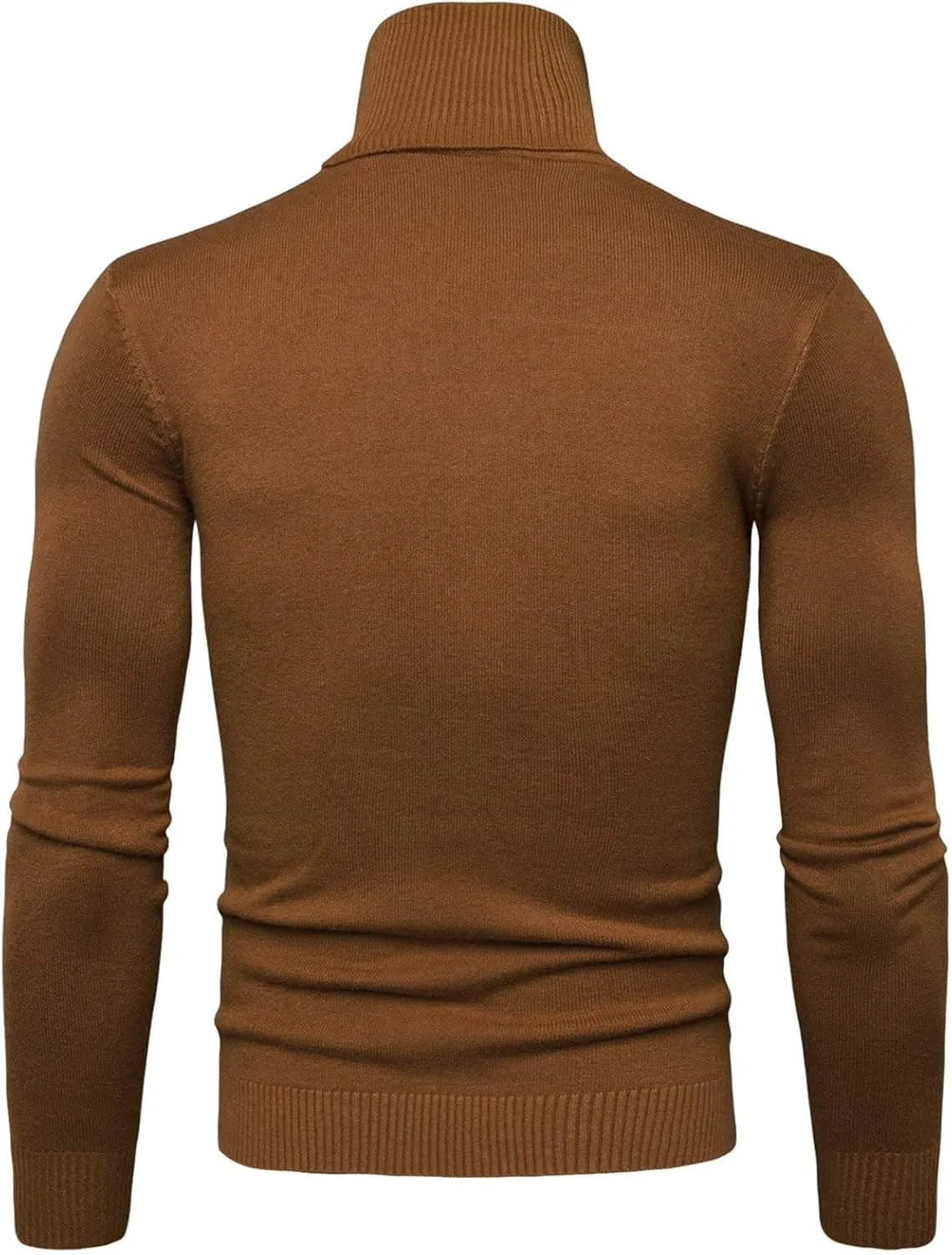 Muyise Men's Slim Fit Basic Turtleneck T Shirts Casual Knitted Pullover Sweaters Lightweight Thermal Soft Basic Shirt