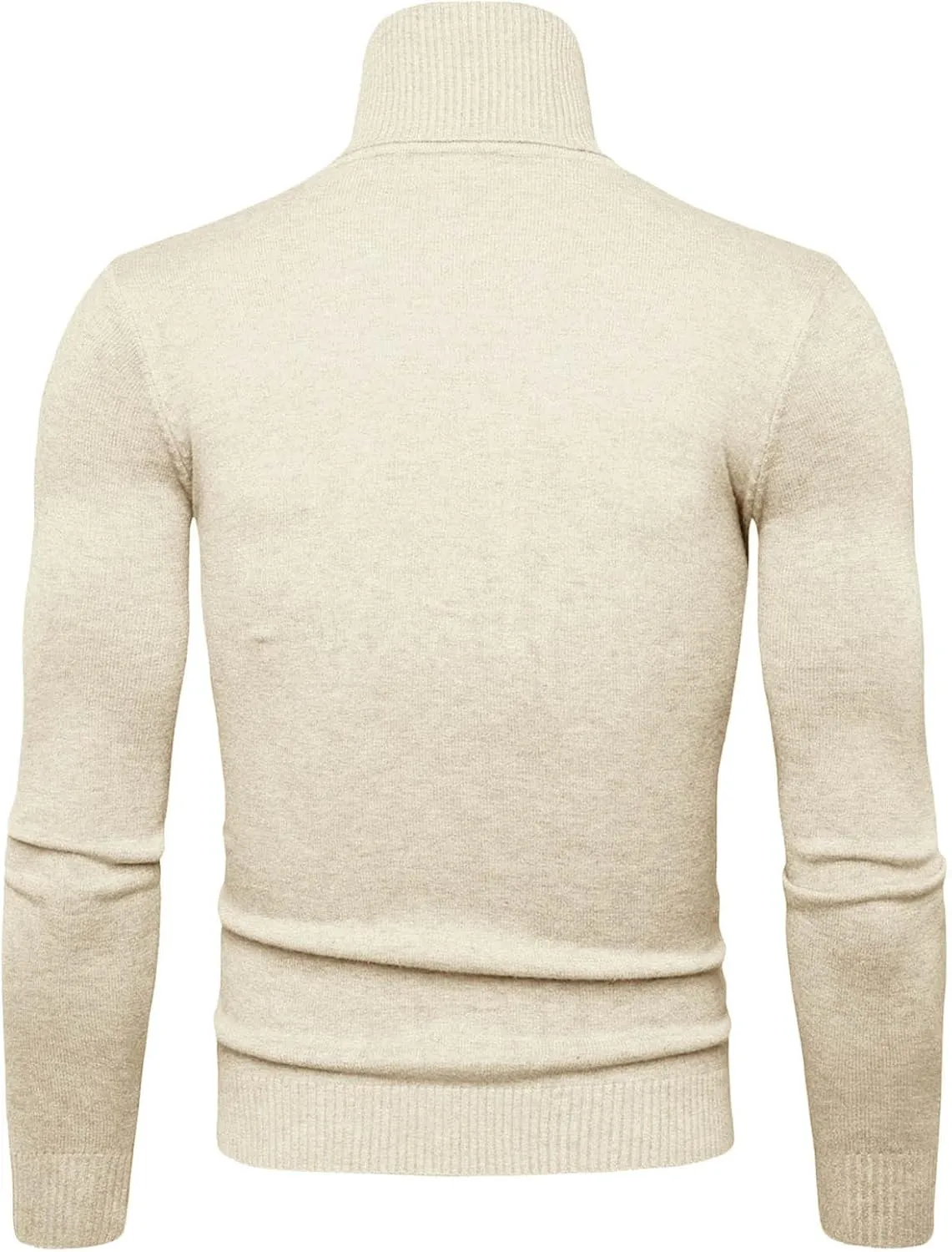 Muyise Men's Slim Fit Basic Turtleneck T Shirts Casual Knitted Pullover Sweaters Lightweight Thermal Soft Basic Shirt