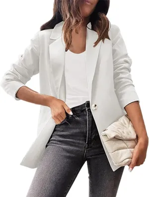 Oversized Blazers for Women Business Casual Comfy Open Front Cardigan Blazer Work Lightweight Suit Jacket Fall Blazer