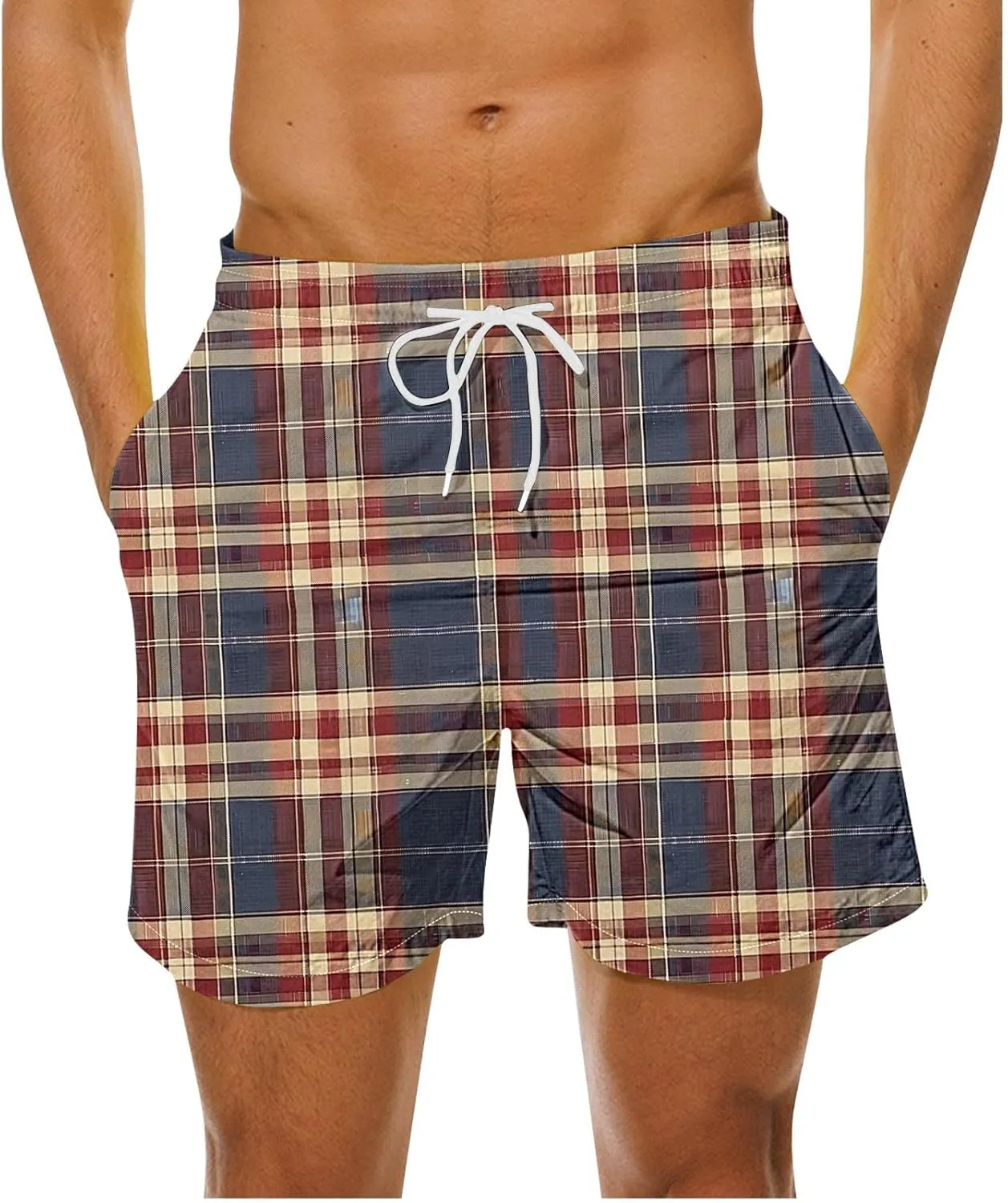 Pants for Man Fall Summer Track Gym Beach Hawaiian Pleated Fish Net Plaid Pants Shorts Sweat Pants Mens 2025