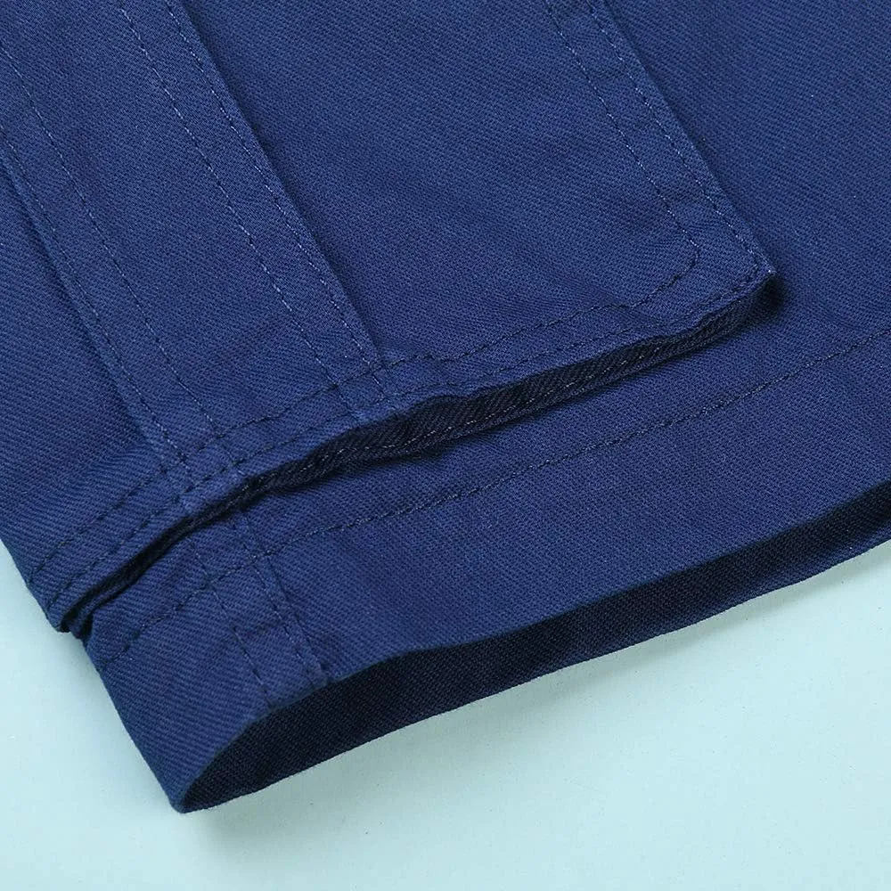 Phorecys Boys & Men's Cotton Pull on Cargo Shorts Solid Color Casual Summer Shorts 6-Pockets