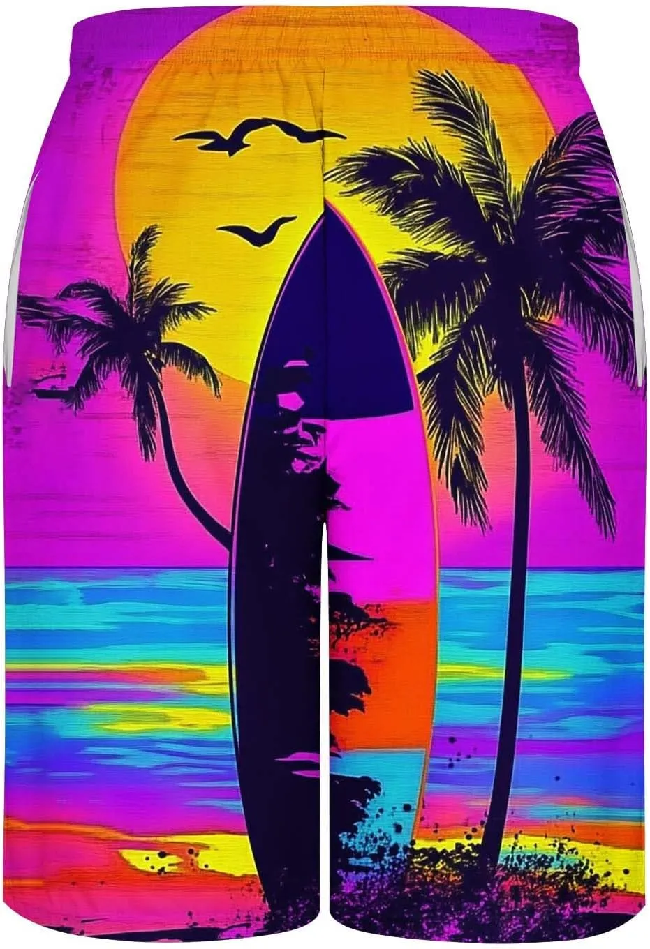 Print Loose Fit for Man Fall Summer Beach Hawaiian Pleated Tropical Straight Leg Trousers Pants Shorts Mens 2025