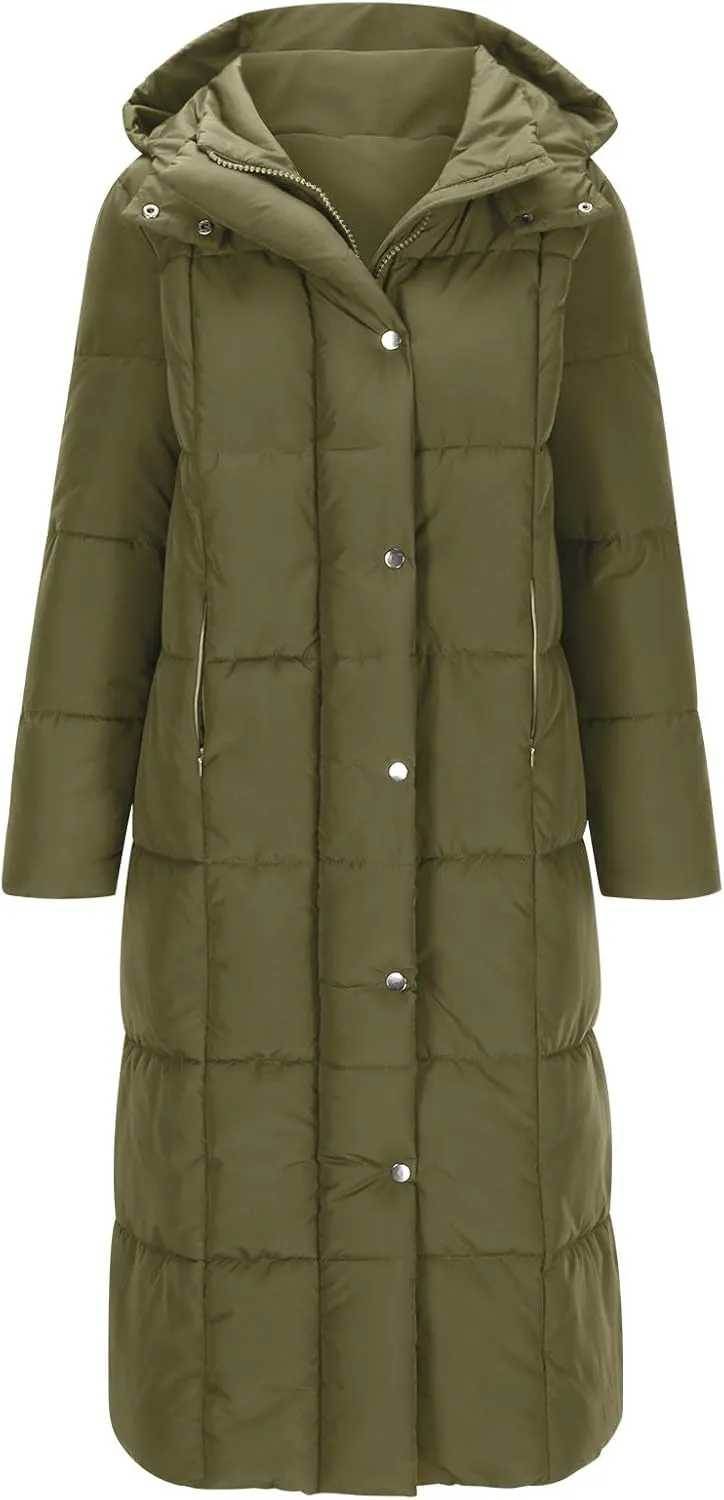 Puffer Coat Women Winter Heavyweight Down Jackets Warm Quilted Overcoats Thicken Down Jackets Casual Full Zip Outwear