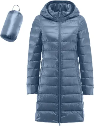 Puffer Jackets for Women Winter Warm Packable Down Jacket Lightweight Slim Fit Hooded Coat Short Duck Down Jacket
