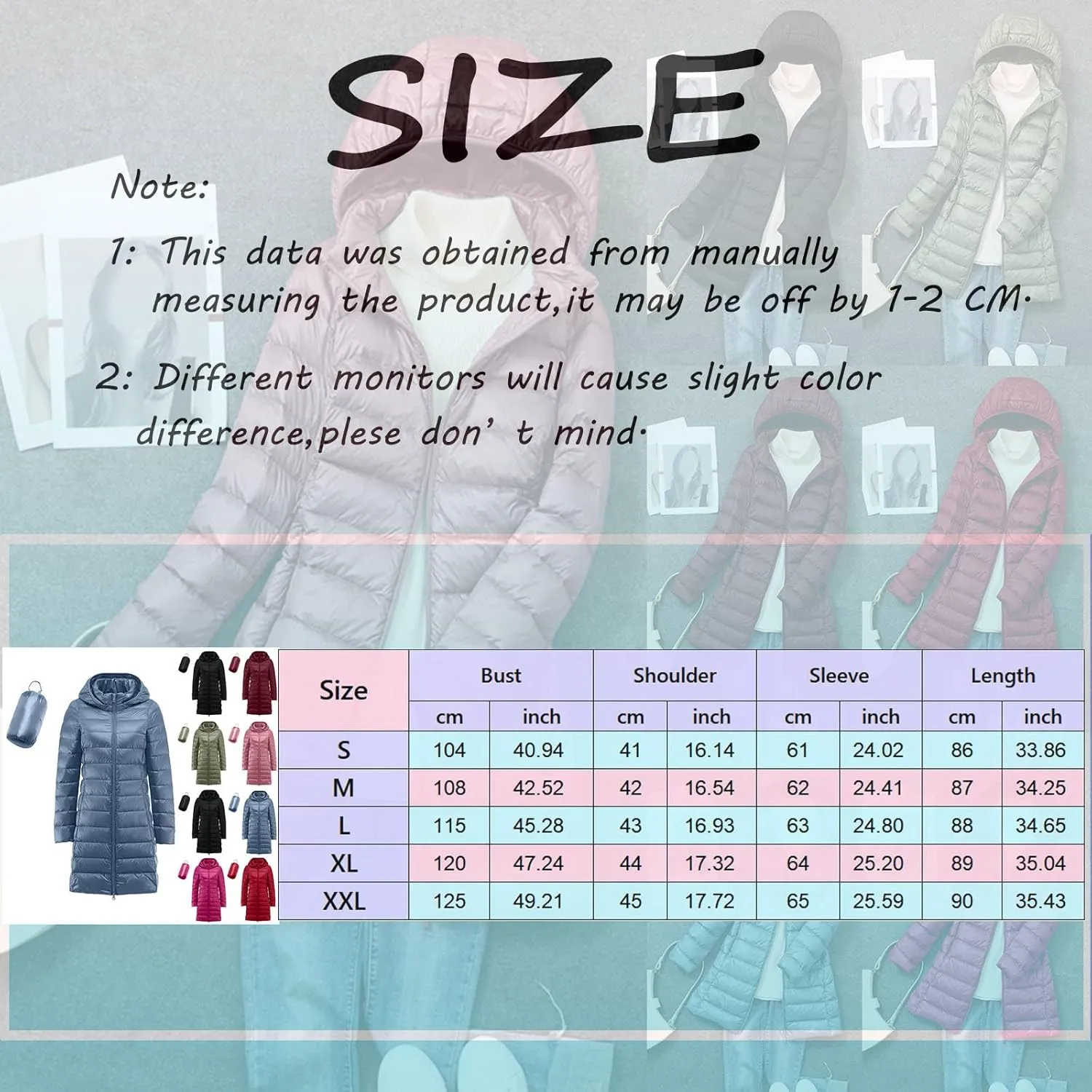 Puffer Jackets for Women Winter Warm Packable Down Jacket Lightweight Slim Fit Hooded Coat Short Duck Down Jacket