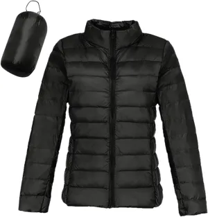 Puffer Jackets for Women Winter Warm Packable Down Jacket Ultra Light Slim Fit Hooded Jacket Short Duck Down Coat