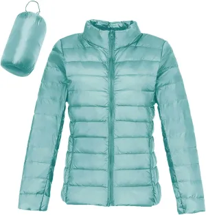 Puffer Jackets for Women Winter Warm Packable Down Jacket Ultra Light Slim Fit Hooded Jacket Short Duck Down Coat