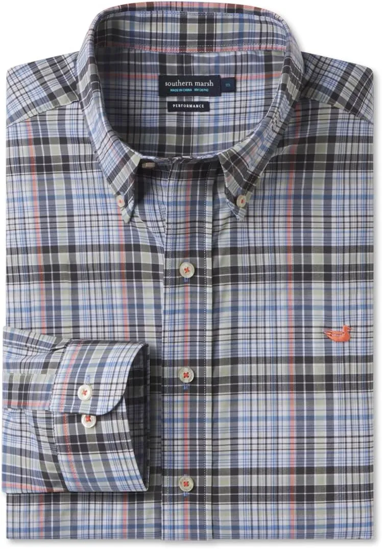 Southern Marsh Hays Performance Check Dress Shirt