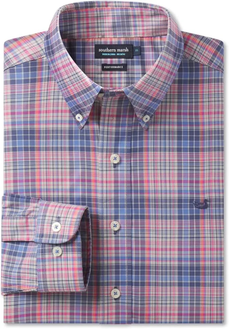 Southern Marsh Hays Performance Check Dress Shirt