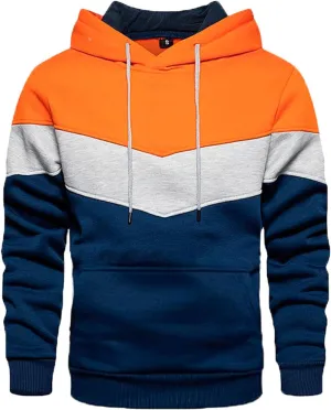 SUWBMHWE Mens Sweatshirt, Mens Casual Hoodie Patchwork Hoodie Jacket Autumn And Winter Street Casual Sports Loose Hoodie