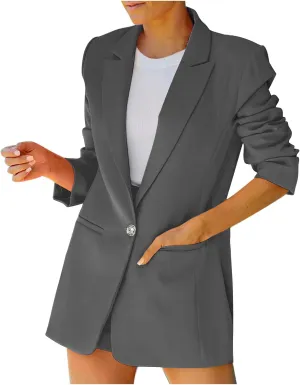 TARIENDY Fashion Jackets for Women 2025 Womens Lapel Business Jackets Long Sleeve Cardigan Winter Going Out Outfits 2025