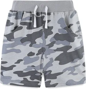Toddler Baby Boys' Pull-on Cargo Shorts Jogger Elastic Shorts Summer Camouflage Active Pants with Pockets