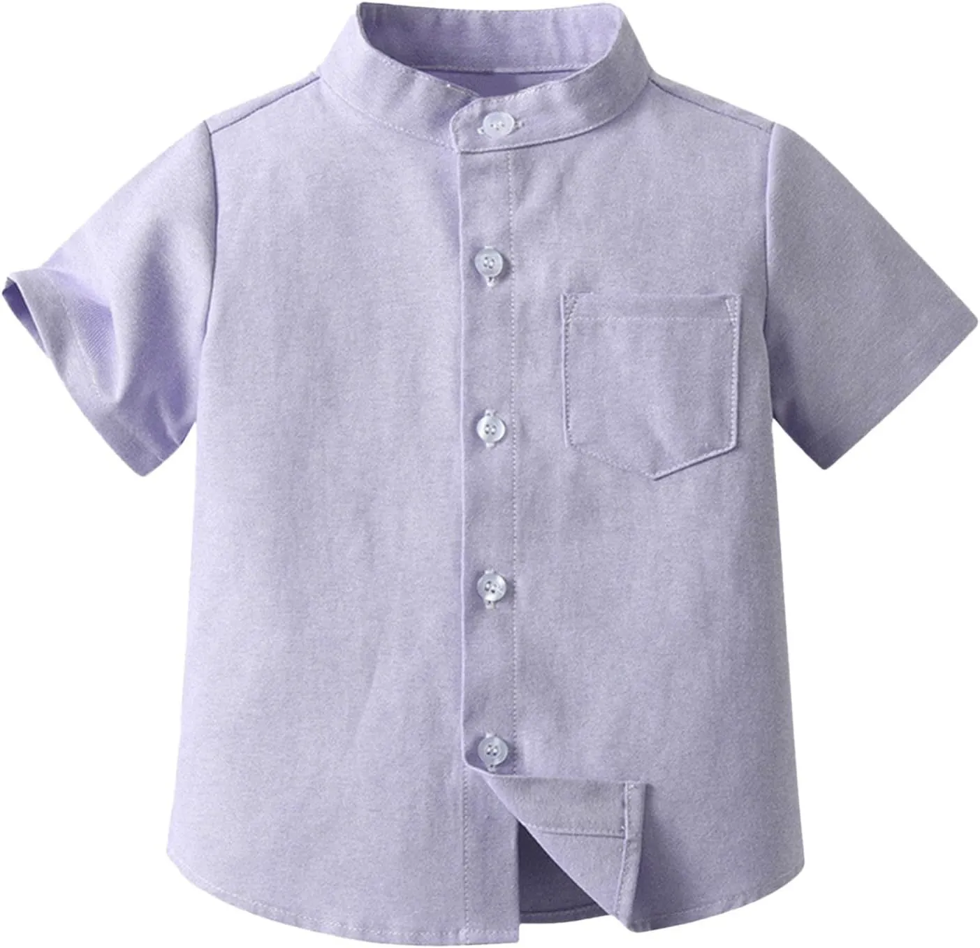 Toddler Boys Button Up Henley Shirt Baby Summer Linen Cotton Dress Shirts Kids Short Sleeve Tees Kids Clothes Girls