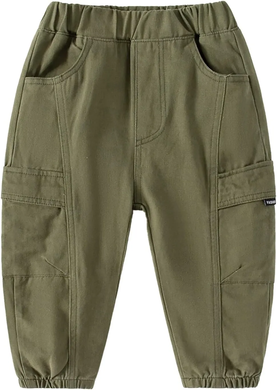 Toddler Boys Pull On Cargo Pants Baby Boys Loose Long Pant with Pockets Lightweight Joggers Sweatpants