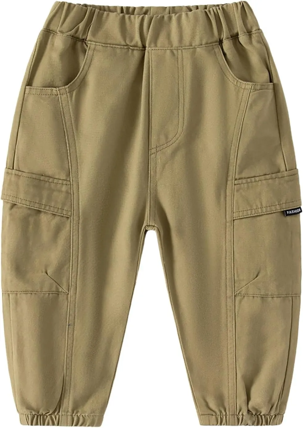 Toddler Boys Pull On Cargo Pants Baby Boys Loose Long Pant with Pockets Lightweight Joggers Sweatpants
