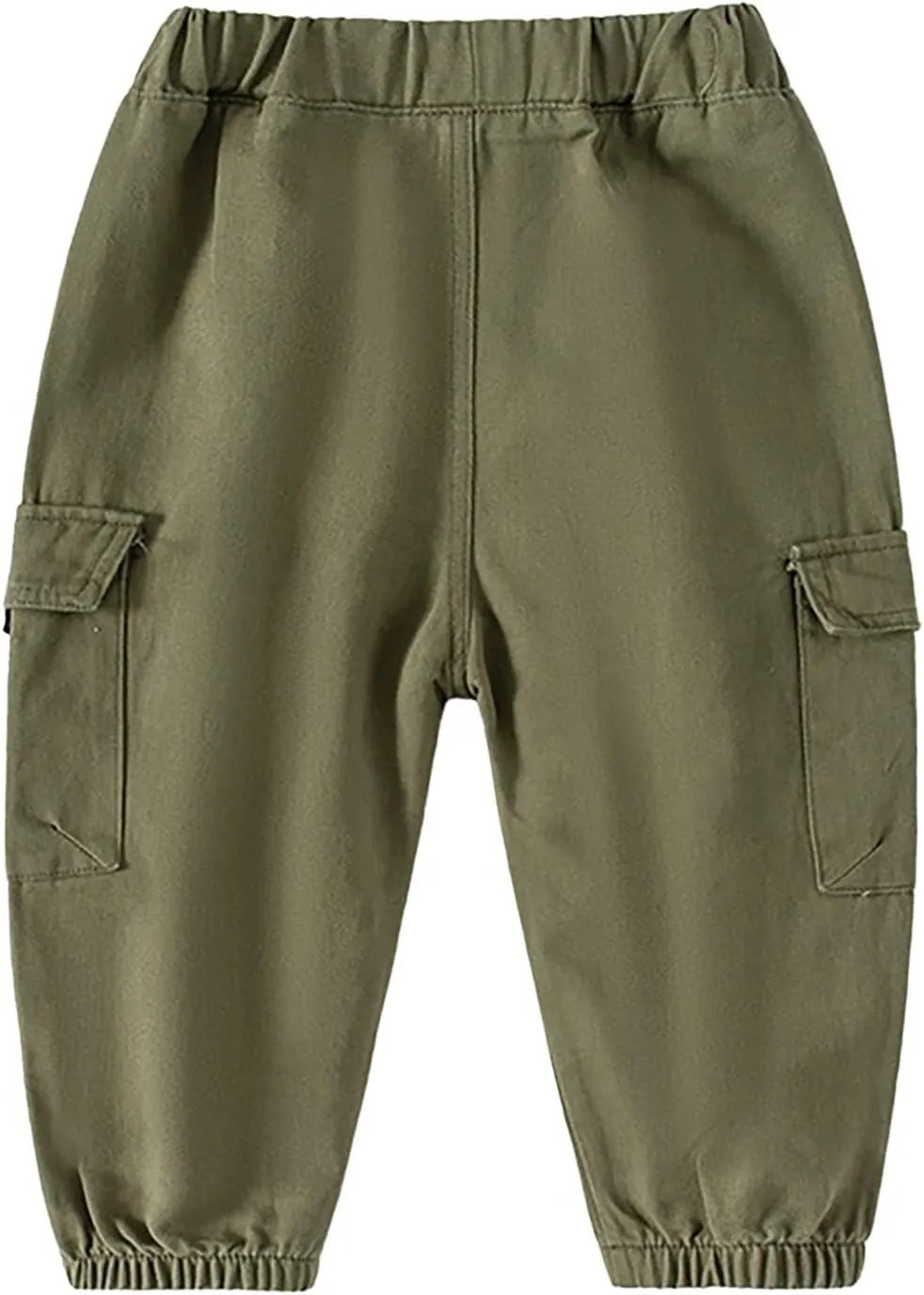 Toddler Boys Pull On Cargo Pants Baby Boys Loose Long Pant with Pockets Lightweight Joggers Sweatpants