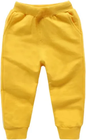 Toddler Girls Boy's Sweatpants Baby Cotton Pull on Jogger Pants Kids Solid Elastic Waist Slim Sport Pants