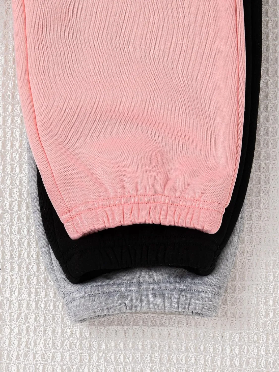 Toddler Girls Pull On Fleece Jogger Sweatpants Girls Elastic Waist Thermal Lined Pants for Kids