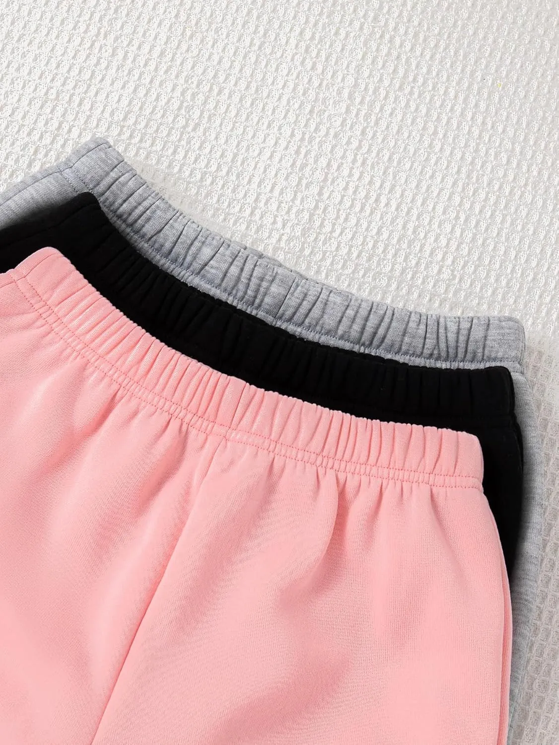 Toddler Girls Pull On Fleece Jogger Sweatpants Girls Elastic Waist Thermal Lined Pants for Kids