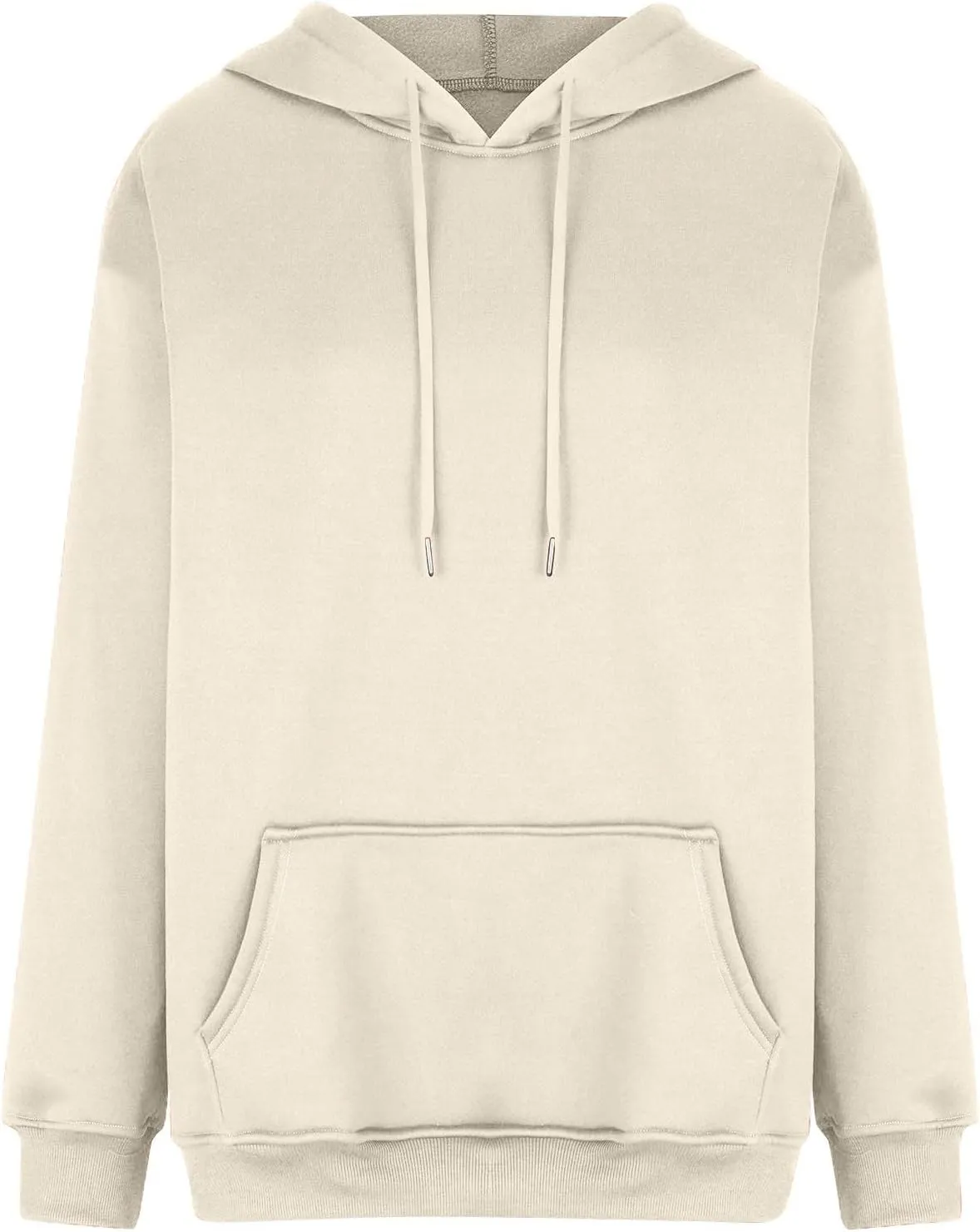 TWGONE Womens Hoodies Pullover Casual Long Sleeve Solid Lightweight Tops Loose Hooded Sweatshirt with Pocket