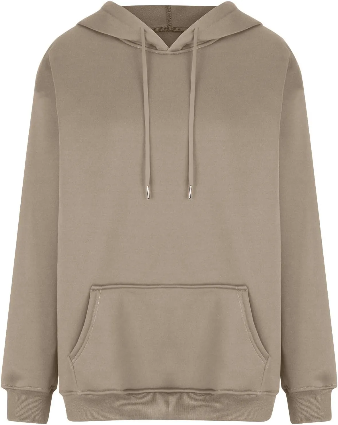 TWGONE Womens Hoodies Pullover Casual Long Sleeve Solid Lightweight Tops Loose Hooded Sweatshirt with Pocket