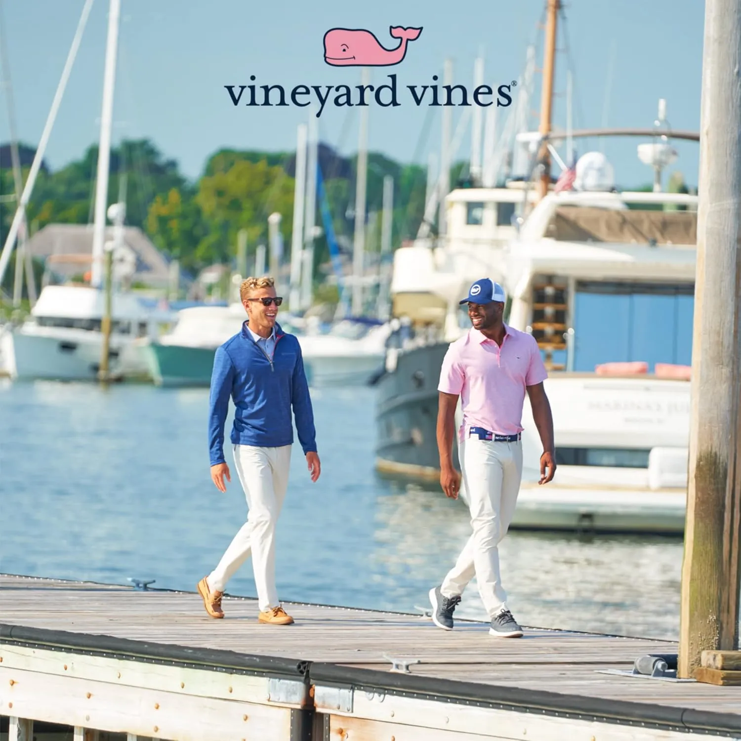vineyard vines Men's Short Sleeve Whale Harbor Tee