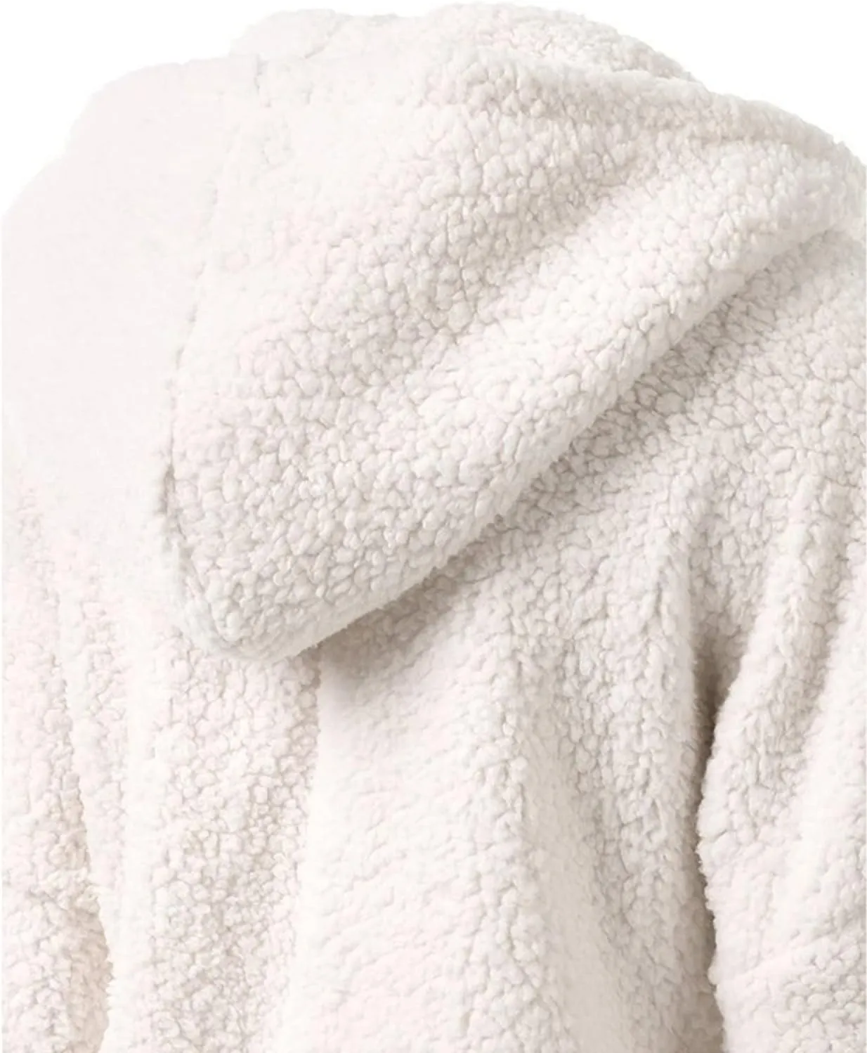 Winter Jackets for women 2024 Faux Fur Sherpa Jacket Fuzzy Hooded Zip Up Jacket Winter Coats Shearling Outwear Shaggy Coat