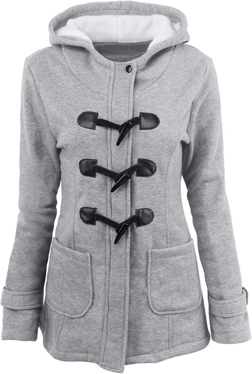 Women 2024 Winter Coat Plus Size Thicken Warm Wool Blend Windbreaker Jackets Fashion Fleece Lined Trench Coat Overcoats